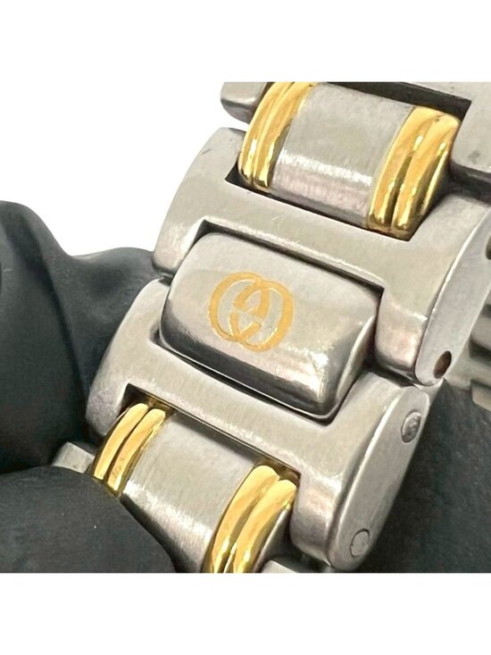 Gucci Log Stainless Steel Quartz Watch Wristwatch Silver Gold main image 6